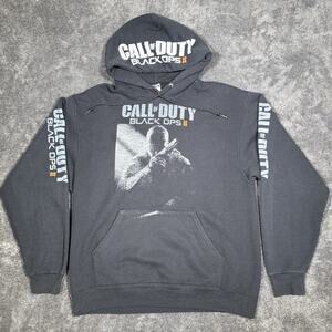 Call of Duty Black Ops II Promo Hoodie Game Tag Here Jerzees Black Size L
